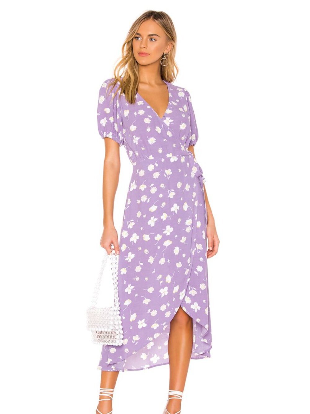 Sanctuary Meadow Floral-Print Midi Wrap Dress